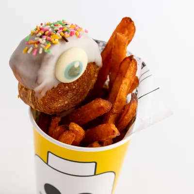 White Monster Danish Roll Cup