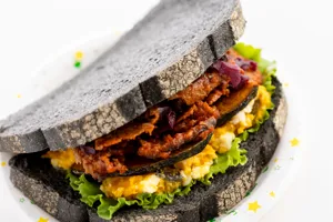 Halloween Sandwich Hearty Autumn Vegetables And Beef