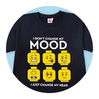 	半袖Tシャツ ミニフィグ ムード 黒	