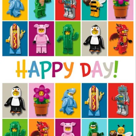 グリーティングカード ハッピーデー ミニフィギュア