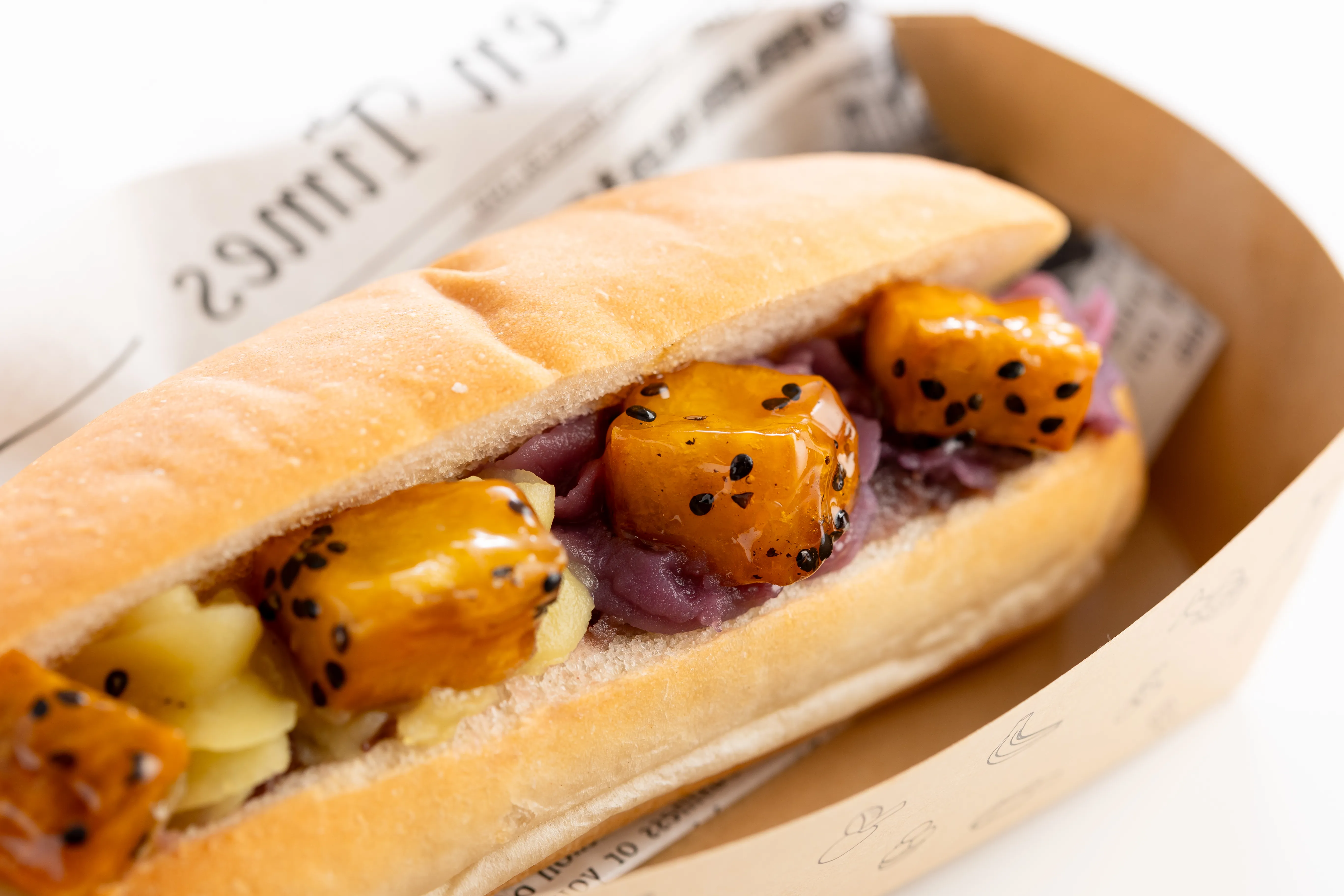 Chunky Sweet Potato Paste And Butter Sandwich