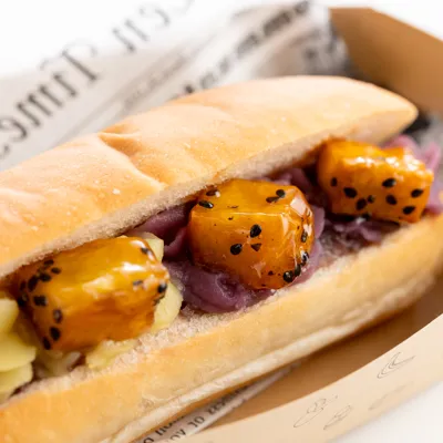 Chunky Sweet Potato Paste And Butter Sandwich