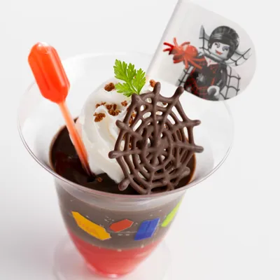 Ktr Red And Black Two Layer Parfait (Chocolate Pudding And Orange Jelly)