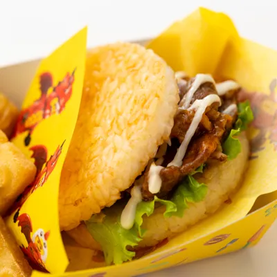 Grilled Beef Rice Burger