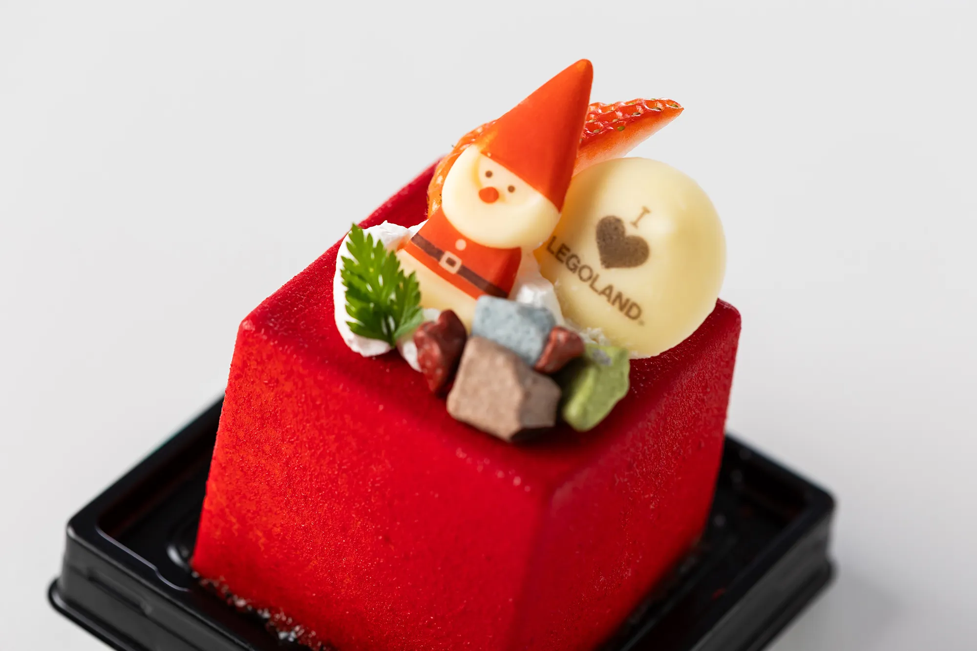 Santa's Strawberry Cube Cake