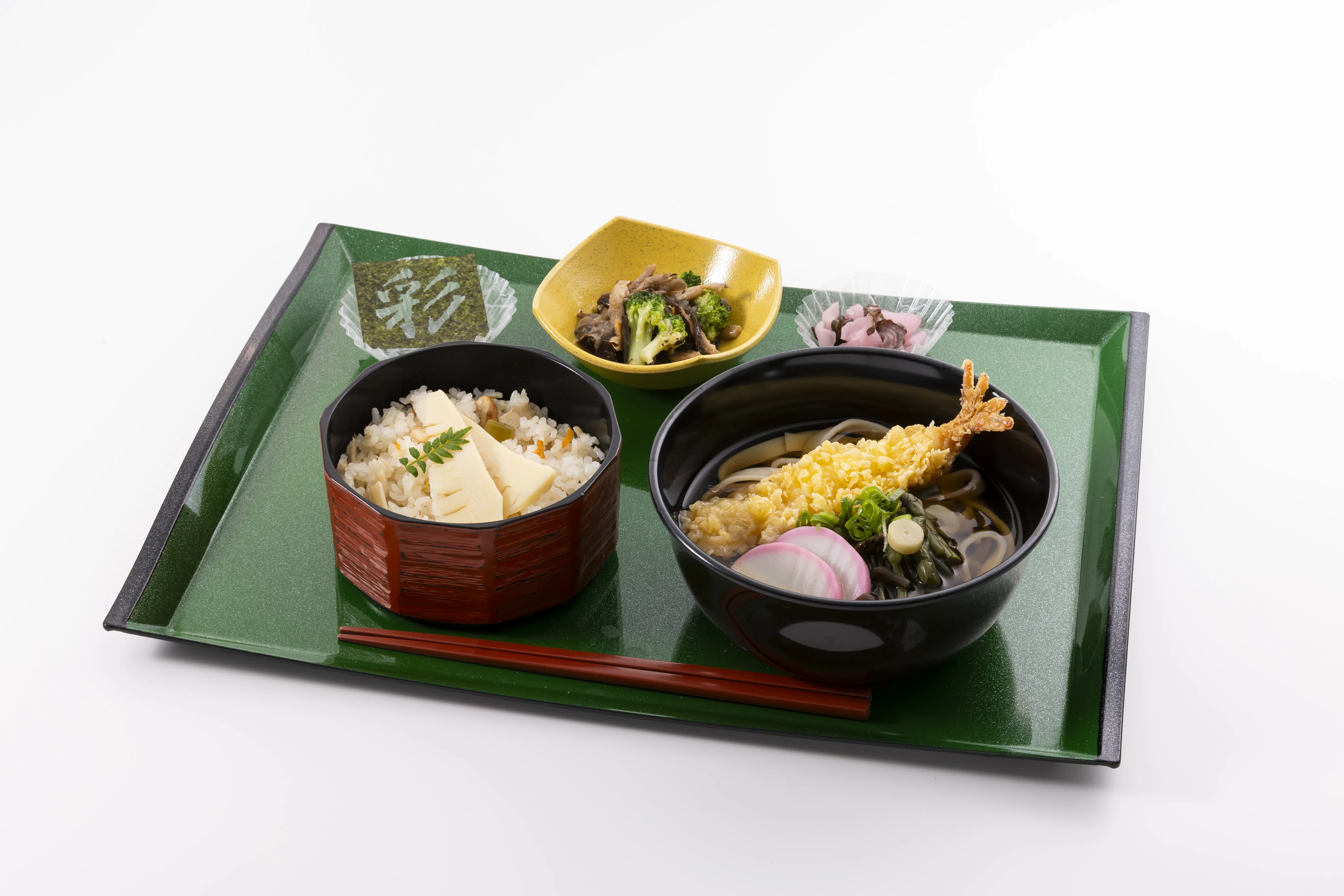 Shrimp Tempura Kishimen Gozen