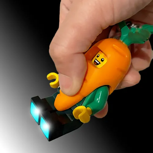 ボタンを押すとライトが点灯する様子