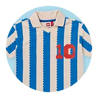 	襟付き 半袖Tシャツ ストライプ	